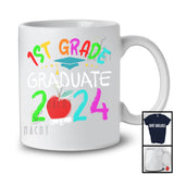 1st Grade Graduate 2024, Colorful Last Day Of School Graduation, Students Teacher Group T-Shirt