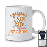 Personalized Custom Name Pickleballs Favorite Season; Joyful Halloween Boo Playing Player T-Shirt