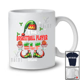 Personalized Custom Name The Basketball Player Elf; Joyful Christmas Elf Snow Around; Family T-Shirt
