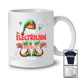 Personalized Custom Name The Electrician Elf; Joyful Christmas Elf Snow Around; Family T-Shirt