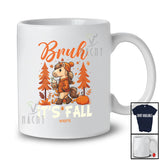 Personalized Custom Name Bruh It's Fall; Amazing Thanksgiving Horse Fall Tree; Farm Farmer T-Shirt
