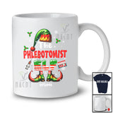 Personalized Custom Name The Phlebotomist Elf; Joyful Christmas Elf Snow Around; Family T-Shirt