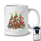 Personalized Custom Name Workshop With Santa Bulldog Working; Joyful Christmas Family T-Shirt