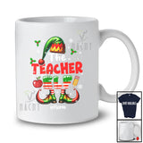 Personalized Custom Name The Teacher Elf; Joyful Christmas Elf Snow Around; Family T-Shirt
