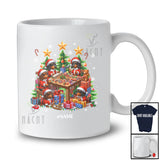 Personalized Custom Name Workshop With Santa Dachshund Working; Joyful Christmas Family T-Shirt