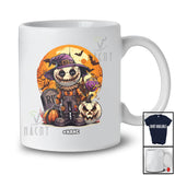 Personalized Custom Name Witch Skull Baseball Player; Creepy Halloween Pumpkin Sport Playing T-Shirt