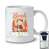Personalized Custom Name Bruh It's Fall; Amazing Thanksgiving Cow Fall Tree; Farm Farmer T-Shirt