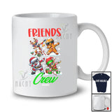 Personalized Custom Name Friends Crew; Joyful Christmas Dabbing Santa Elf Gingerbread T-Shirt