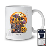 Personalized Custom Name Witch Skull Softball Player; Creepy Halloween Pumpkin Sport Playing T-Shirt