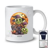 Personalized Custom Name Witch Skull Tennis Player; Creepy Halloween Pumpkin Sport Playing T-Shirt