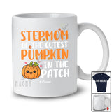 Personalized Custom Name Stepmom Of The Cutest Pumpkin; Lovely Thanksgiving Family Group T-Shirt