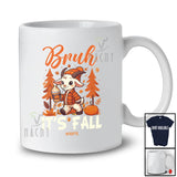 Personalized Custom Name Bruh It's Fall; Amazing Thanksgiving Goat Fall Tree; Farm Farmer T-Shirt
