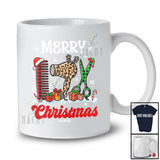 Personalized Custom Name Merry Christmas; Amazing Three Plaid Leopard Hairstylist Tools T-Shirt