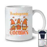 Personalized Custom Name Thanksgiving With My Gnomies; Joyful Three Fall Autumn Gnomes T-Shirt