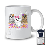 Personalized Custom Name Leopard Three Ghosts Boo Girls; Amazing Halloween Women Family T-Shirt