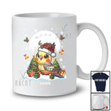 Personalized Custom Name Cockatiel Plaid Santa Reindeer; Lovely Christmas Tree Lights Moon Bird T-Shirt