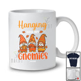 Personalized Custom Name Hanging With My Gnomies; Joyful Thanksgiving Three Fall Gnomes T-Shirt