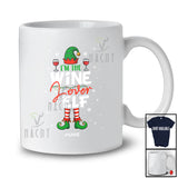 Personalized Custom Name I'm Wine Lover Elf; Humorous Christmas Lights Naughty Drinking T-Shirt
