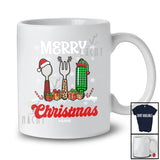 Personalized Custom Name Merry Christmas; Amazing Three Plaid Leopard Lunch Lady Tools T-Shirt