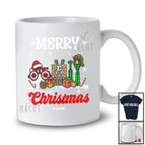 Personalized Custom Name Merry Christmas; Amazing Three Plaid Leopard Optometrist Tools T-Shirt