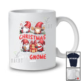 Personalized Christmas With My Gnomies; Lovely Custom Name Three Gnomes Family T-Shirt