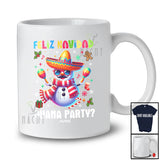 Personalized Custom Name Feliz Navidad Juana Party; Amazing Christmas Snowman Mexican T-Shirt