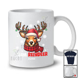 Personalized Custom Name Team Reindeer; Amusing Christmas Reindeer Face Snow; Family T-Shirt