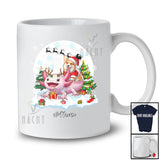 Personalized Custom Name Santa Corgi Riding Axolotl; Merry Christmas Moon Snow Animal T-Shirt