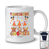 Personalized Custom Name Thanksgiving With My Gnomies; Lovely Three Gnomes Fall Pie Coffee T-Shirt