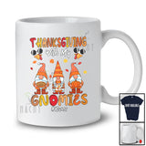 Personalized Custom Name Thanksgiving With My Gnomies; Lovely Three Gnomes Fall Pie Pumpkin T-Shirt