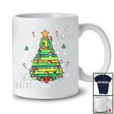 Personalized Custom Name Librarian Books Christmas Tree; Joyful X-mas Lights Proud Jobs T-Shirt