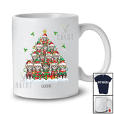 Personalized Custom Name American Shorthair Cat Christmas Tree; Merry X-mas Lights Family T-Shirt