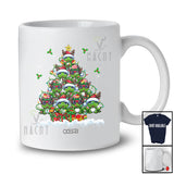 Personalized Custom Name Frog Christmas Tree; Merry X-mas Lights Snowing; Family Group T-Shirt