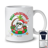 Personalized Custom Name Mele Kalikimaka; Merry Christmas Hawaiian Hawaii Santa Drinking T-Shirt
