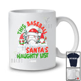 Personalized Baseball Team On Santa's Naughty List; Joyful Christmas Custom Name Player T-Shirt