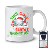 Personalized Golf Team On Santa's Naughty List; Joyful Christmas Custom Name Player T-Shirt