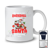 Personalized Custom Name Nice To Baseball Player; Amusing Christmas Santa Playing Baseball T-Shirt