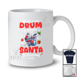 Personalized Custom Name Nice To Drum Player; Amusing Christmas Santa Musical Instruments T-Shirt