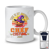 Personalized Custom Name Retro My Awesome Chef Costume; Scary Halloween Pumpkin T-Shirt
