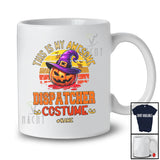 Personalized Custom Name Retro My Awesome Dispatcher Costume; Scary Halloween Pumpkin T-Shirt
