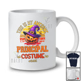 Personalized Custom Name Retro My Awesome Principal Costume; Scary Halloween Pumpkin T-Shirt