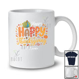 Personalized Custom Name Happy Thanksgiving; Lovely Fall Pilgrim Peacock; Family T-Shirt