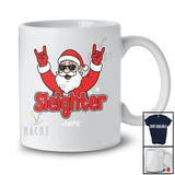 Personalized Custom Name Sleigher; Amusing Christmas Santa Sunglasses Rock Music; Family T-Shirt
