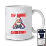 Personalized Custom Name I Paused My Game For Christmas; Humorous Santa Gaming Gamer T-Shirt