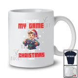 Personalized Custom Name I Paused My Game For Christmas; Humorous Elf Gaming Gamer T-Shirt