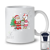 Personalized Custom Name Nurse Chicken With Santa; Humorous Christmas Tree Farmer Nursing T-Shirt