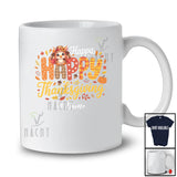 Personalized Custom Name Happy Thanksgiving; Lovely Fall Pilgrim Turkey; Family T-Shirt
