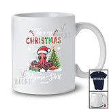 Personalized Custom Name My Christmas Pajama Shirt; Fantastic X-mas Tree Santa Squid T-Shirt