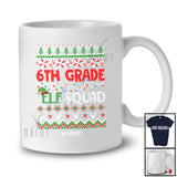 Personalized 6th Grade Elf Squad; Lovely Christmas Lights Sweater; Custom Name Students Teacher T-Shirt