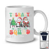 Personalized Custom Name Therapy Squad; Lovely Christmas Tree SLP OT PT Snowman Santa T-Shirt